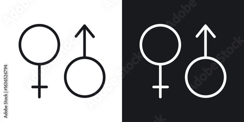 Unisex icon. Thin Linear Style Designs for web design and infographics