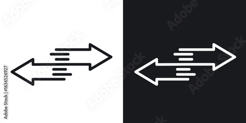 Transfer arrows icon. Thin Linear Style Designs for web design and infographics