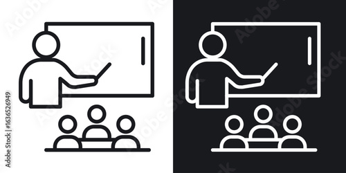 Training icon. Thin Linear Style Designs for web design and infographics