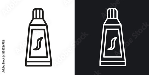 Toothpaste tube icon. Thin Linear Style Designs for web design and infographics
