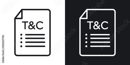 Terms and Conditions icon. Thin Linear Style Designs for web design and infographics