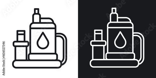 Sump pump icon. Thin Linear Style Designs for web design and infographics