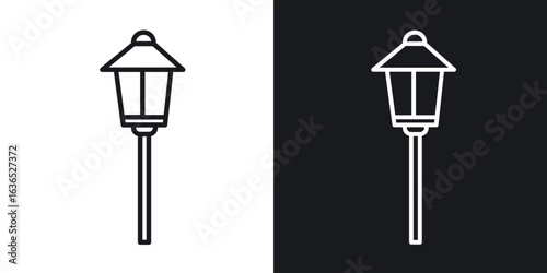 Street light icon. Thin Linear Style Designs for web design and infographics