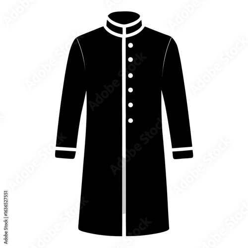 Black Kurta Minimal Vector