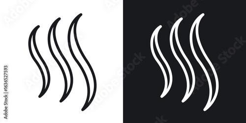 Smoke steam icon. Thin Linear Style Designs for web design and infographics