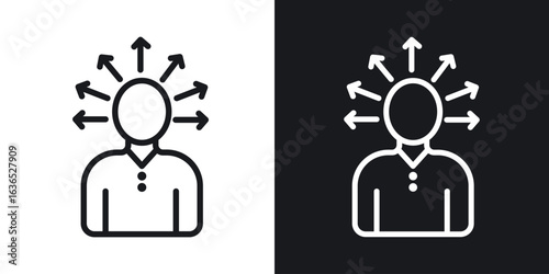 Self awareness icon. Thin Linear Style Designs for web design and infographics