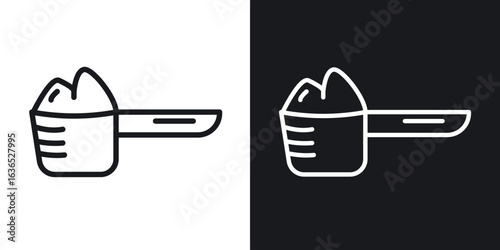 Scoop icon. Thin Linear Style Designs for web design and infographics