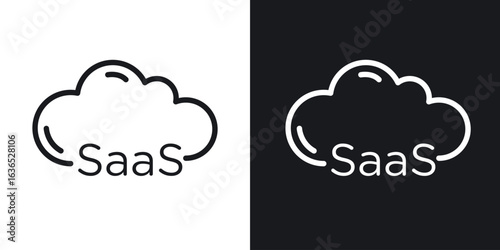 SaaS icon. Thin Linear Style Designs for web design and infographics