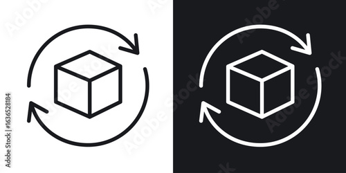 Return purchase icon. Thin Linear Style Designs for web design and infographics