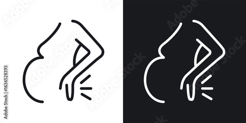 Pregnancy icon. Thin Linear Style Designs for web design and infographics