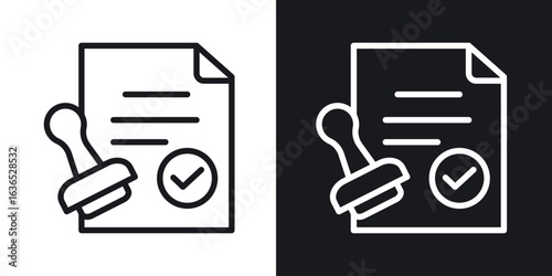 Permit icon. Thin Linear Style Designs for web design and infographics