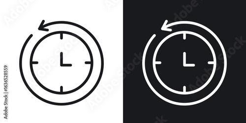 Past time icon. Thin Linear Style Designs for web design and infographics