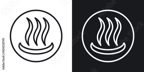 Onsen icon. Thin Linear Style Designs for web design and infographics