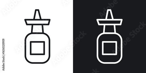 Nasal spray bottle icon. Thin Linear Style Designs for web design and infographics