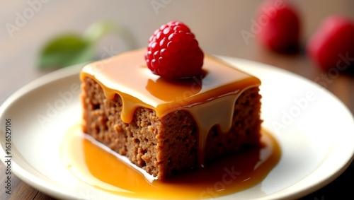 piece of chocolate cake with strawberry