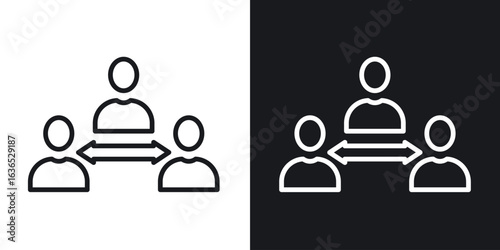 Mediator icon. Thin Linear Style Designs for web design and infographics