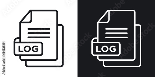 log file icon. Thin Linear Style Designs for web design and infographics