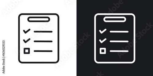 List icon. Thin Linear Style Designs for web design and infographics