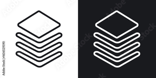 Layers icon. Thin Linear Style Designs for web design and infographics
