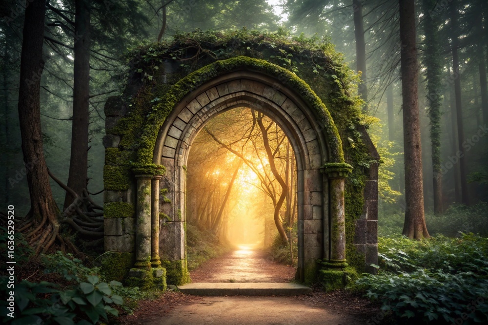 Obraz premium doorway in the garden