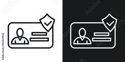 KYC icon. Thin Linear Style Designs for web design and infographics