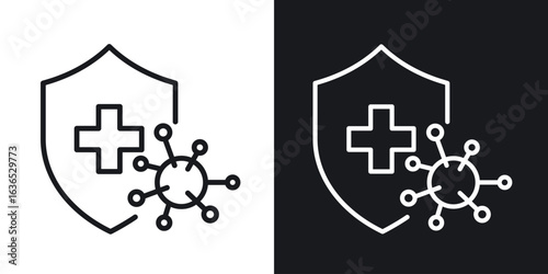 Immunity icon. Thin Linear Style Designs for web design and infographics