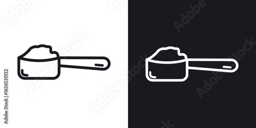 full spoon icon. Thin Linear Style Designs for web design and infographics