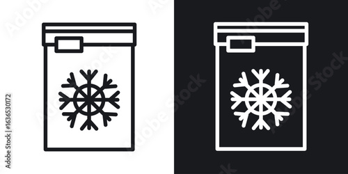 Frozen food bag icon. Thin Linear Style Designs for web design and infographics