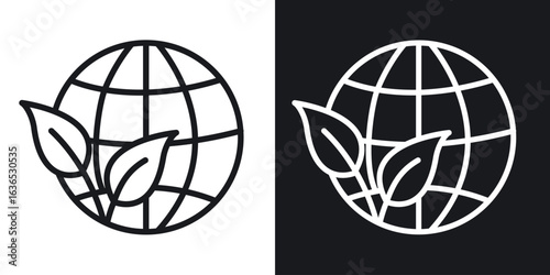 Environment icon. Thin Linear Style Designs for web design and infographics
