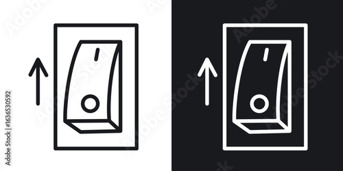Electric switch icon. Thin Linear Style Designs for web design and infographics
