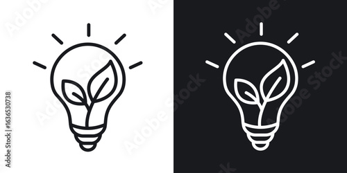 ECO Energy icon. Thin Linear Style Designs for web design and infographics