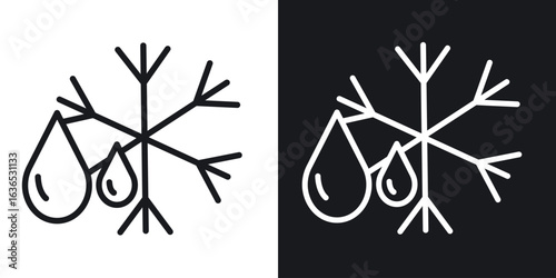 Defrost icon. Thin Linear Style Designs for web design and infographics