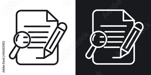 Defining icon. Thin Linear Style Designs for web design and infographics