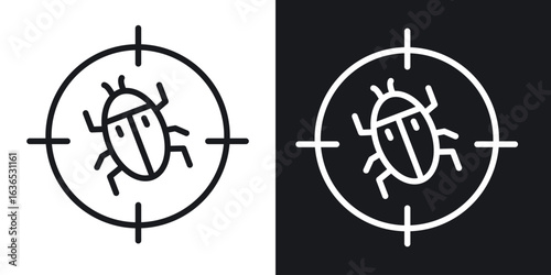 Debug icon. Thin Linear Style Designs for web design and infographics
