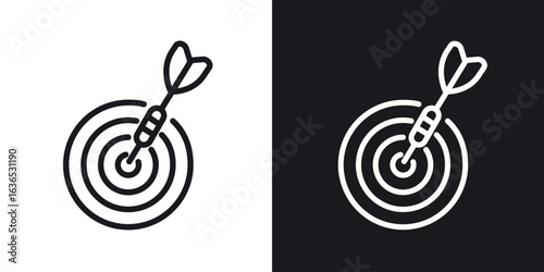 Darts icon. Thin Linear Style Designs for web design and infographics