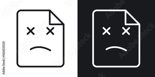 Corrupted file icon. Thin Linear Style Designs for web design and infographics