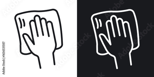 Cleaning cloth icon. Thin Linear Style Designs for web design and infographics