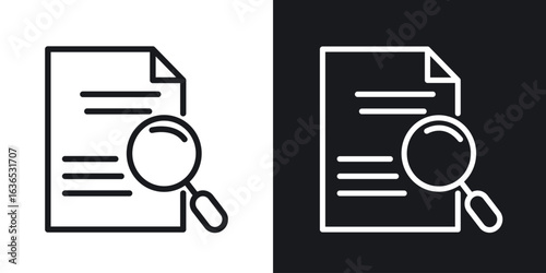 Case studies icon. Thin Linear Style Designs for web design and infographics