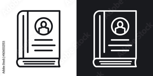 Biography icon. Thin Linear Style Designs for web design and infographics