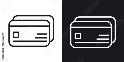ATM card icon. Thin Linear Style Designs for web design and infographics