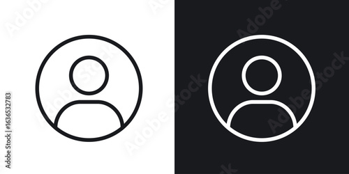 User icon. Thin Linear Style Designs for web design and infographics