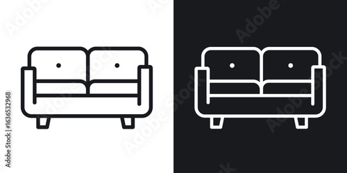Sofa icon. Thin Linear Style Designs for web design and infographics