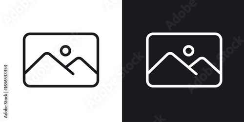 Picture icon. Thin Linear Style Designs for web design and infographics