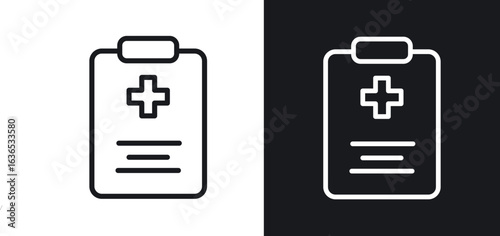Medical report icon. Thin Linear Style Designs for web design and infographics