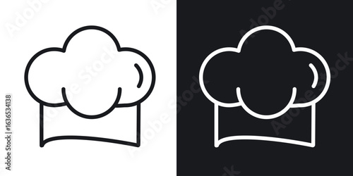 Chef hat icon. Thin Linear Style Designs for web design and infographics