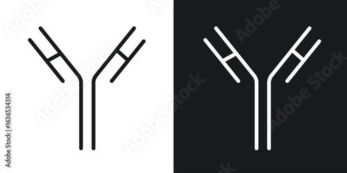 Antibody icon. Thin Linear Style Designs for web design and infographics