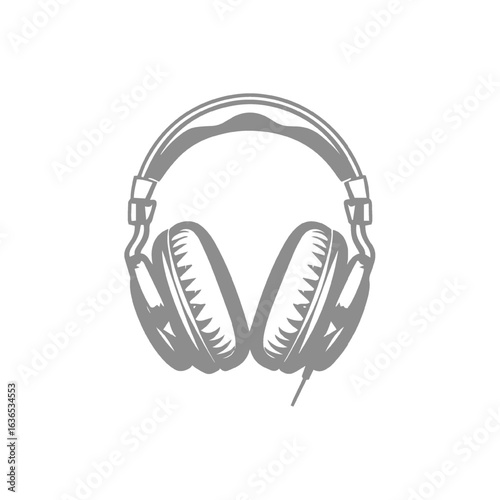 Illustration pair of over head headphones