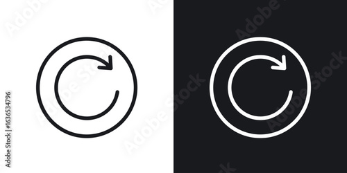Reload button icon. Thin Linear Style Designs for web design and infographics
