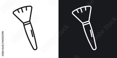 Makeup brush icon. Thin Linear Style Designs for web design and infographics