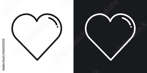 Heart icon. Thin Linear Style Designs for web design and infographics